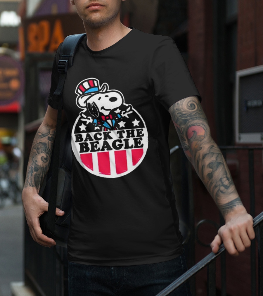 Snoopy Peanuts Back The Beagle Patriotic Uncle Sam T-Shirt