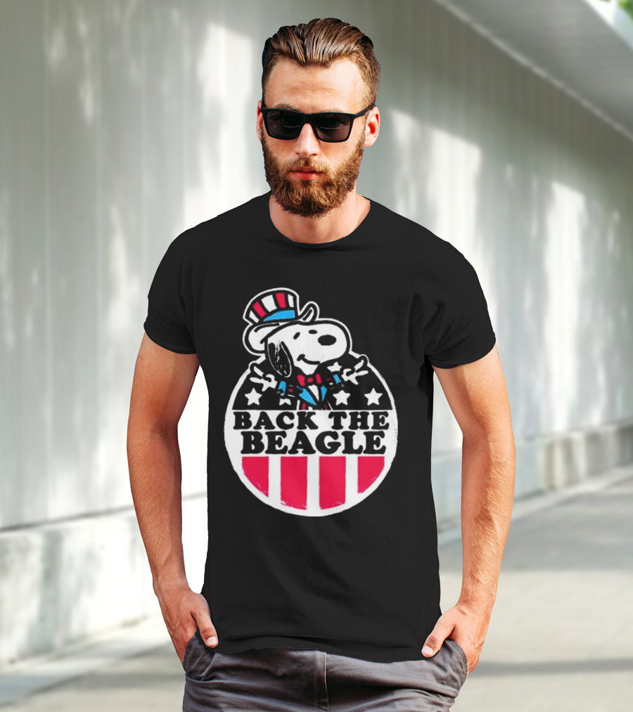Snoopy Peanuts Back The Beagle Patriotic Uncle Sam T-Shirt