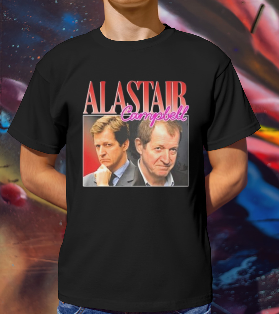Alastair Campbell Retro Bold Portrait Duo T-Shirt