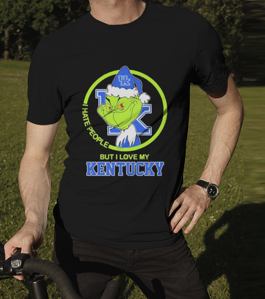 Kentucky Wildcats Grinch I Hate People But I Love My Kentucky T-Shirt