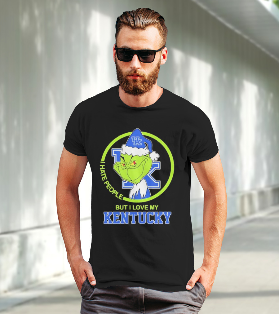 Kentucky Wildcats Grinch I Hate People But I Love My Kentucky T-Shirt