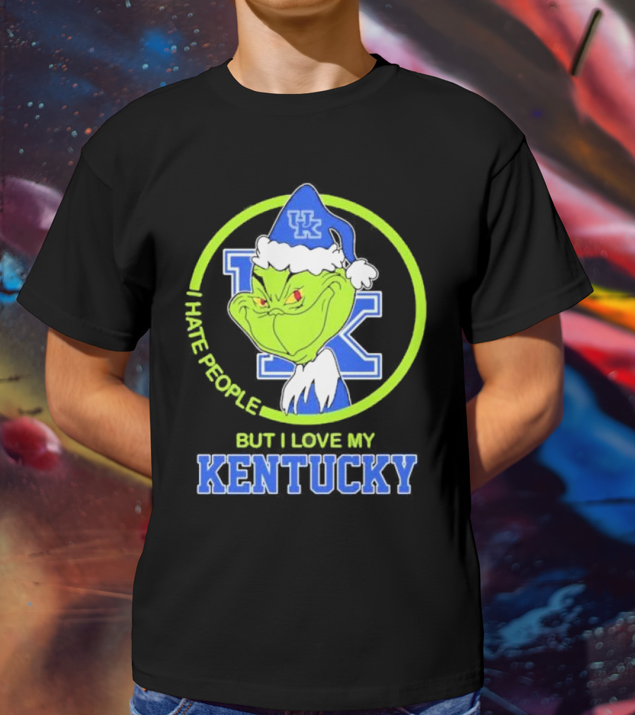 Kentucky Wildcats Grinch I Hate People But I Love My Kentucky T-Shirt