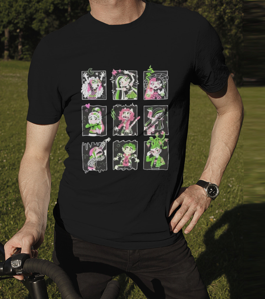 Monster High Anonymous Characters Neon Portrait Collection T-Shirt