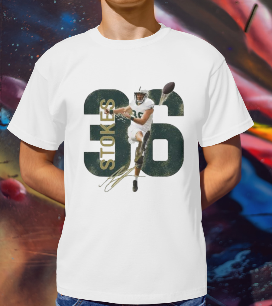 Stokes 36 Football Kicker Signature Action Image T-Shirt