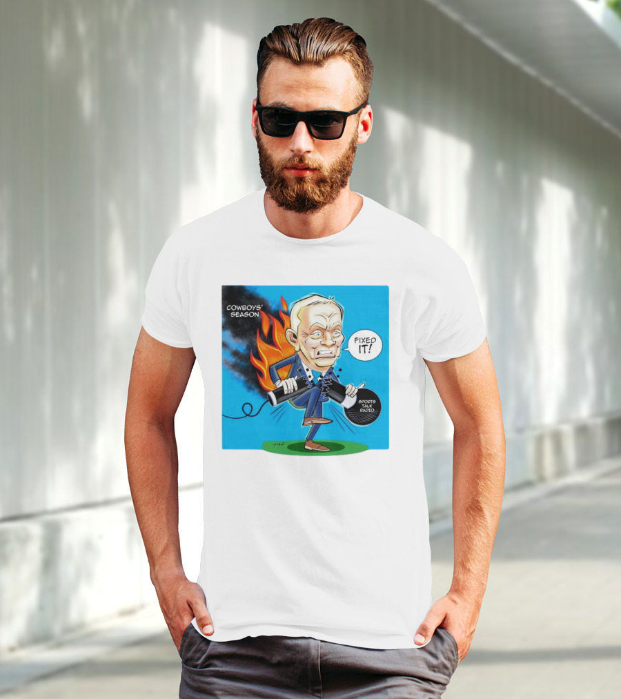 COWBOYS' SEASON FIXED IT SPORTS TALK RADIO CARTOON T-Shirt