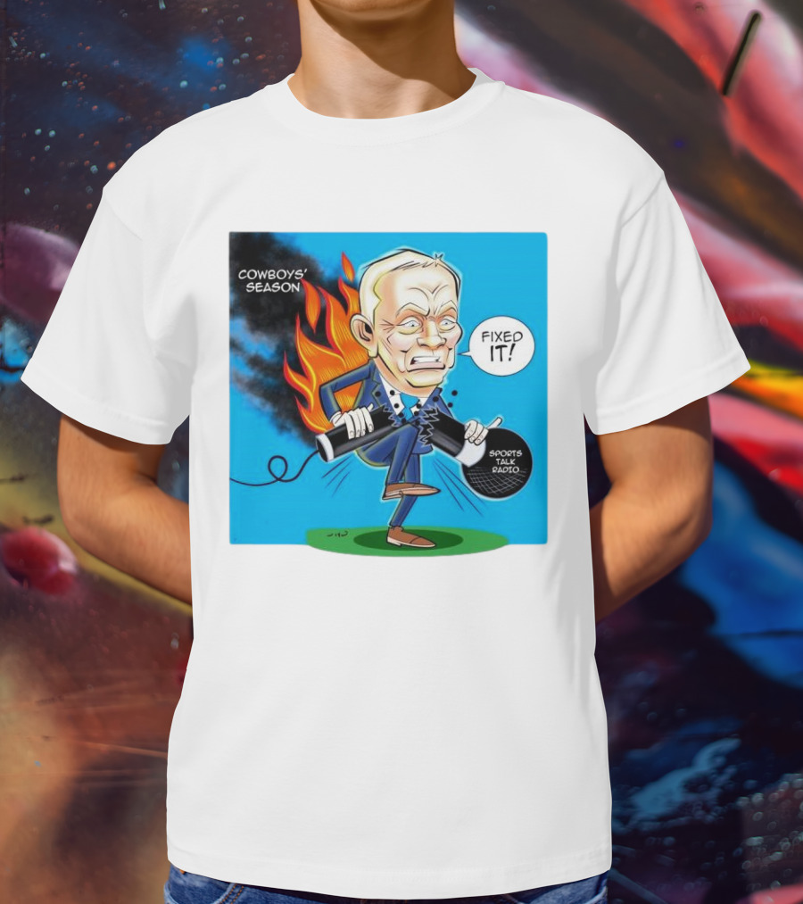 COWBOYS' SEASON FIXED IT SPORTS TALK RADIO CARTOON T-Shirt