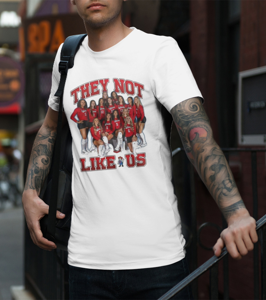 They Not Like Us Nebraska Huskers Team Players T-Shirt