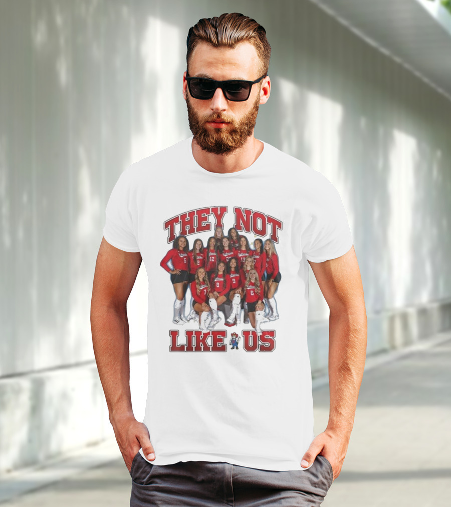 They Not Like Us Nebraska Huskers Team Players T-Shirt