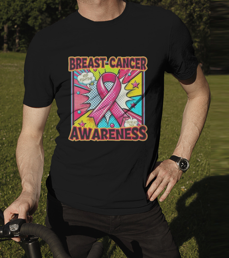Breast Cancer Awareness Keep Fighting Pink Ribbon You've Got This Vintage Pop T-Shirt