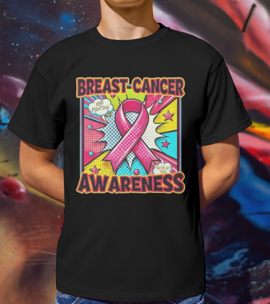 Breast Cancer Awareness Keep Fighting Pink Ribbon You've Got This Vintage Pop T-Shirt