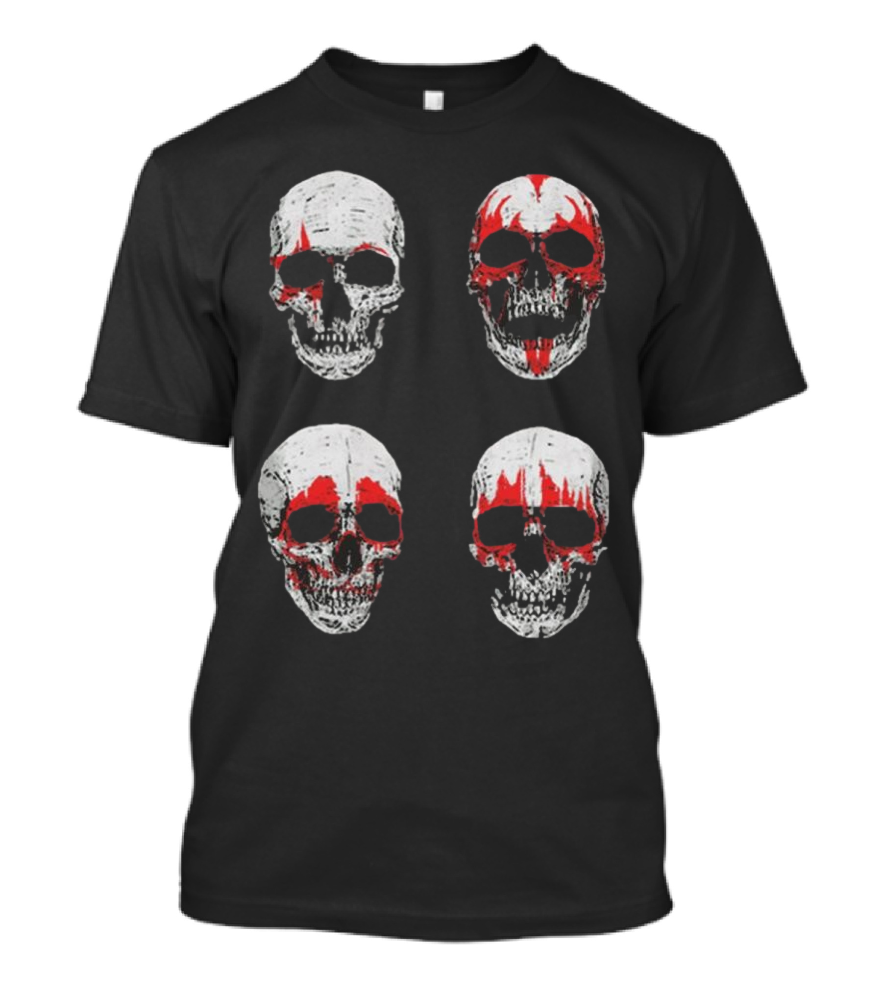 Glow In The Dark Skulls Hotter Than Hell Red Accents T-Shirt