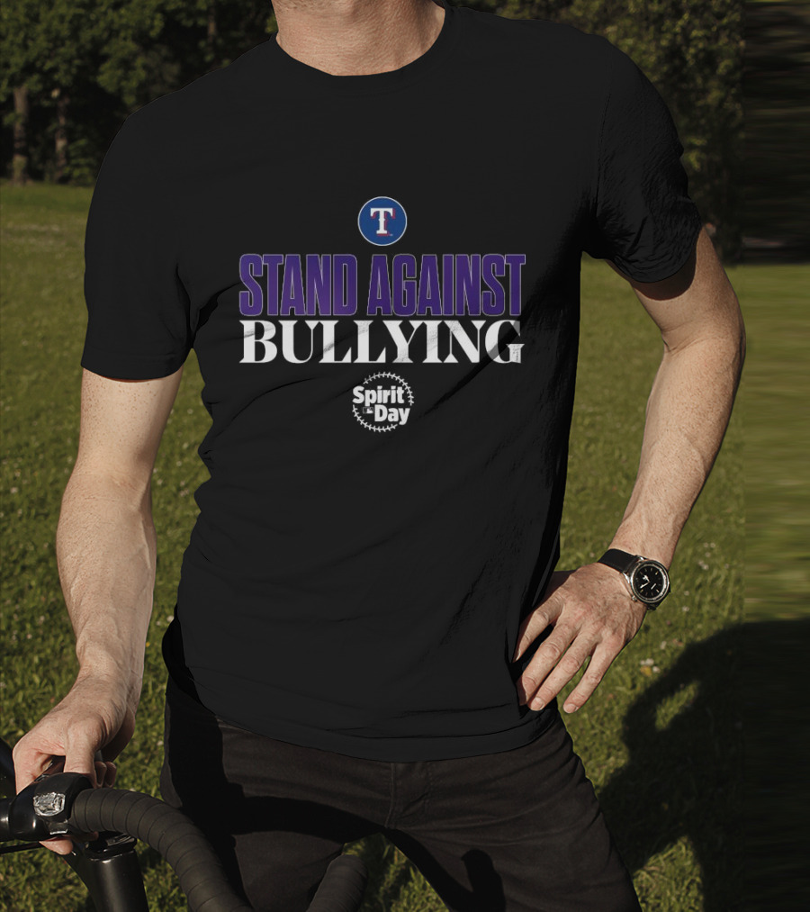 Stand Against Bullying Spirit Day Texas Rangers T T-Shirt