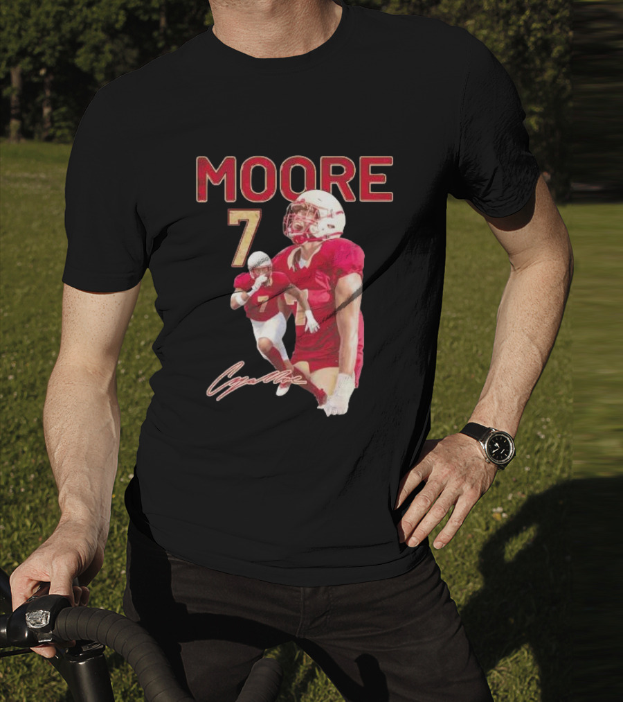 Cazeem Moore 7 Elon Phoenix Player Signature Football Jersey T-Shirt