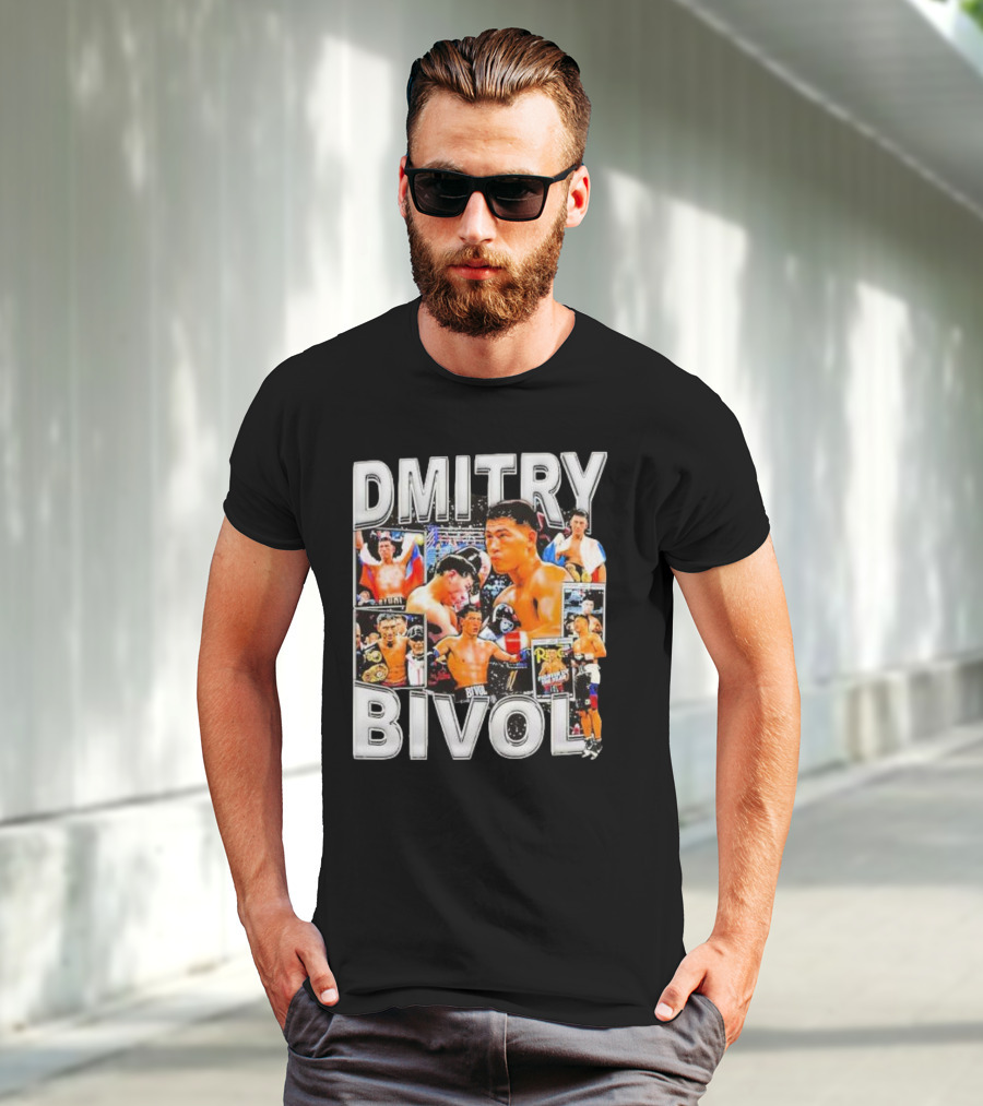 Dmitry Bivol Boxing Champion Vintage Collage T-Shirt