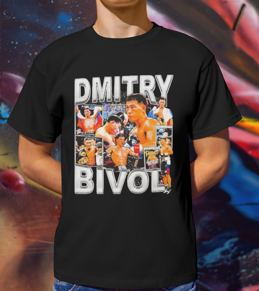 Dmitry Bivol Boxing Champion Vintage Collage T-Shirt