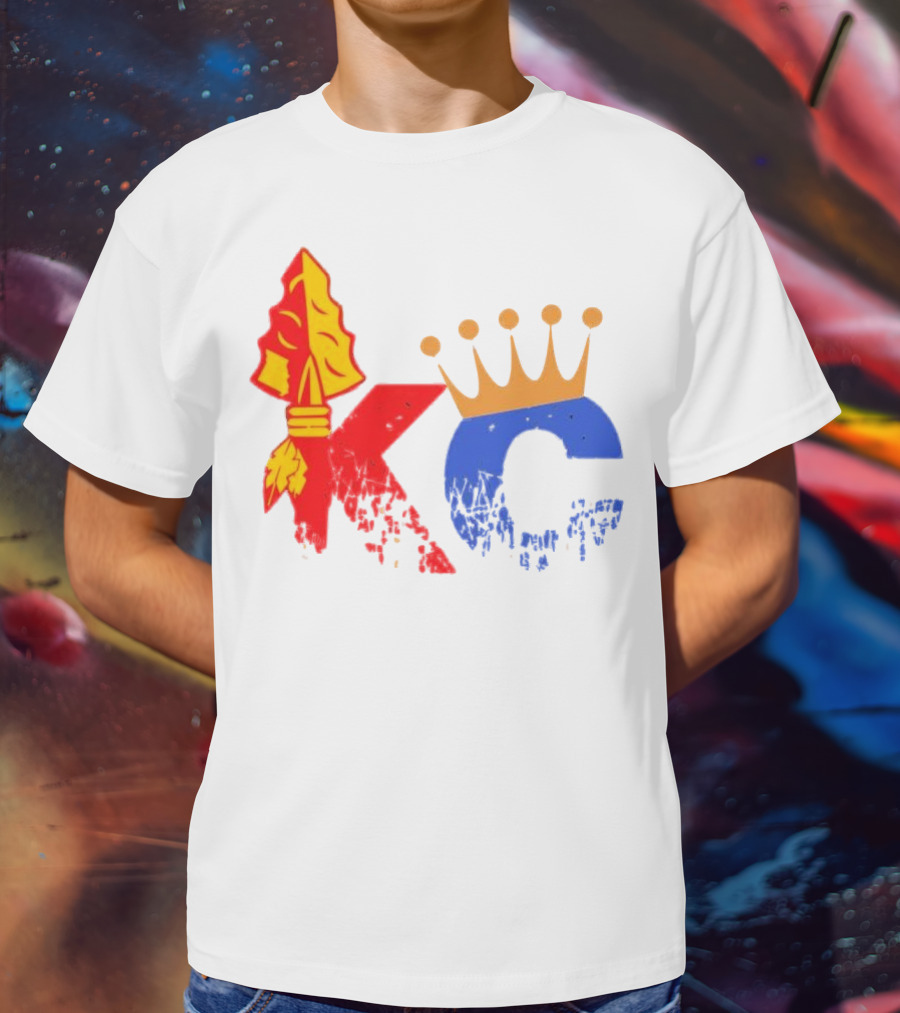 Kansas City Chiefs Arrowhead And Royals Crown KC Combo T-Shirt