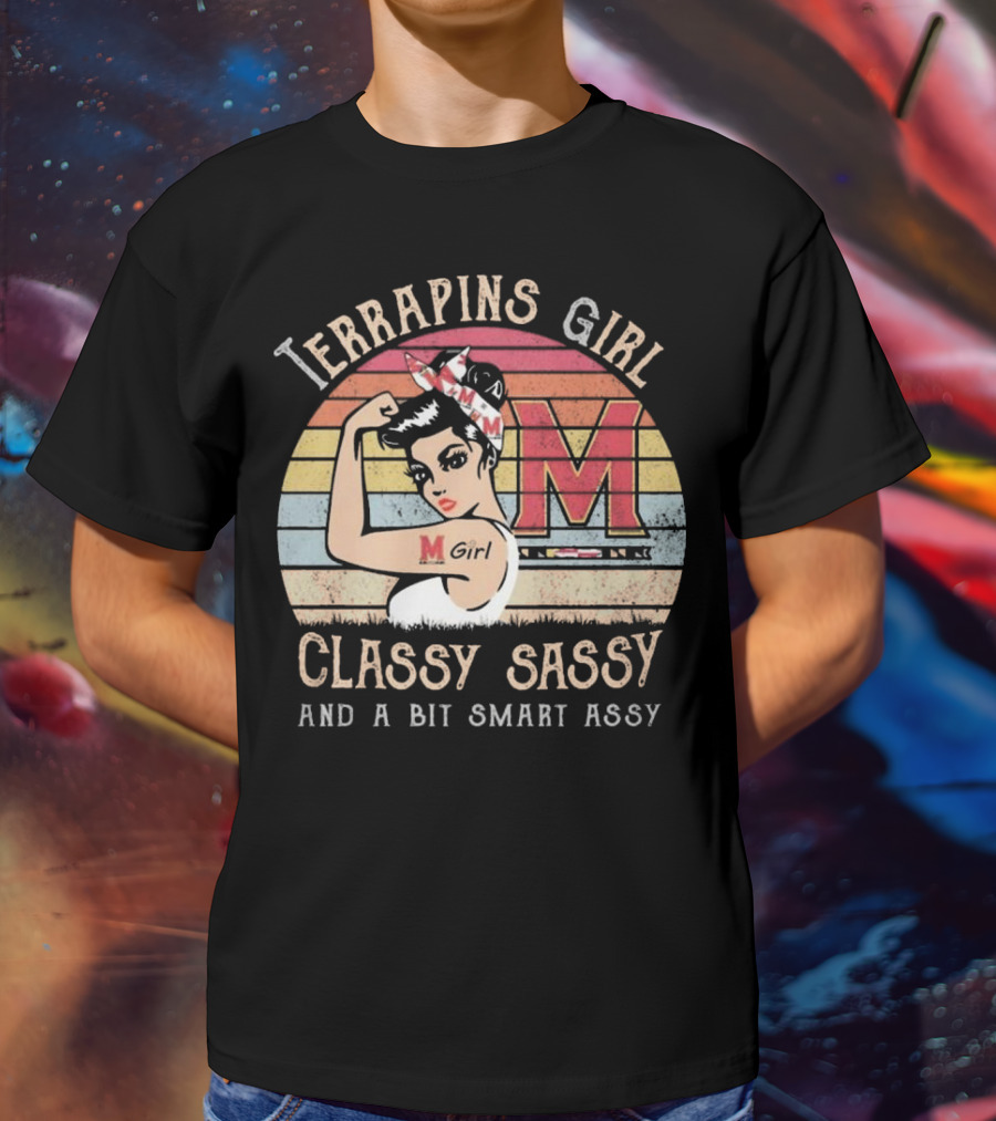 Terrapins Girl Classy Sassy And A Bit Smart Assy Vintage M Girl T-Shirt