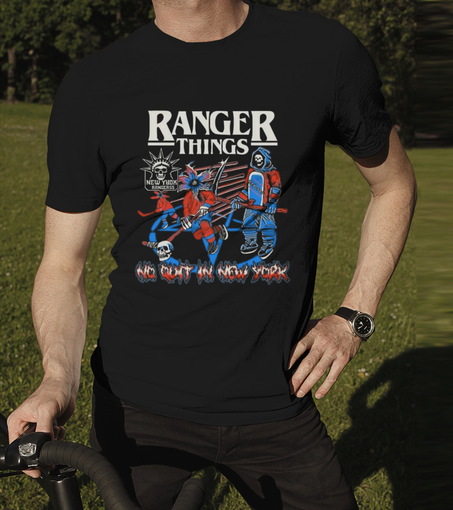 Ranger Things New York Rangers No Quit In New York Hockey T-Shirt