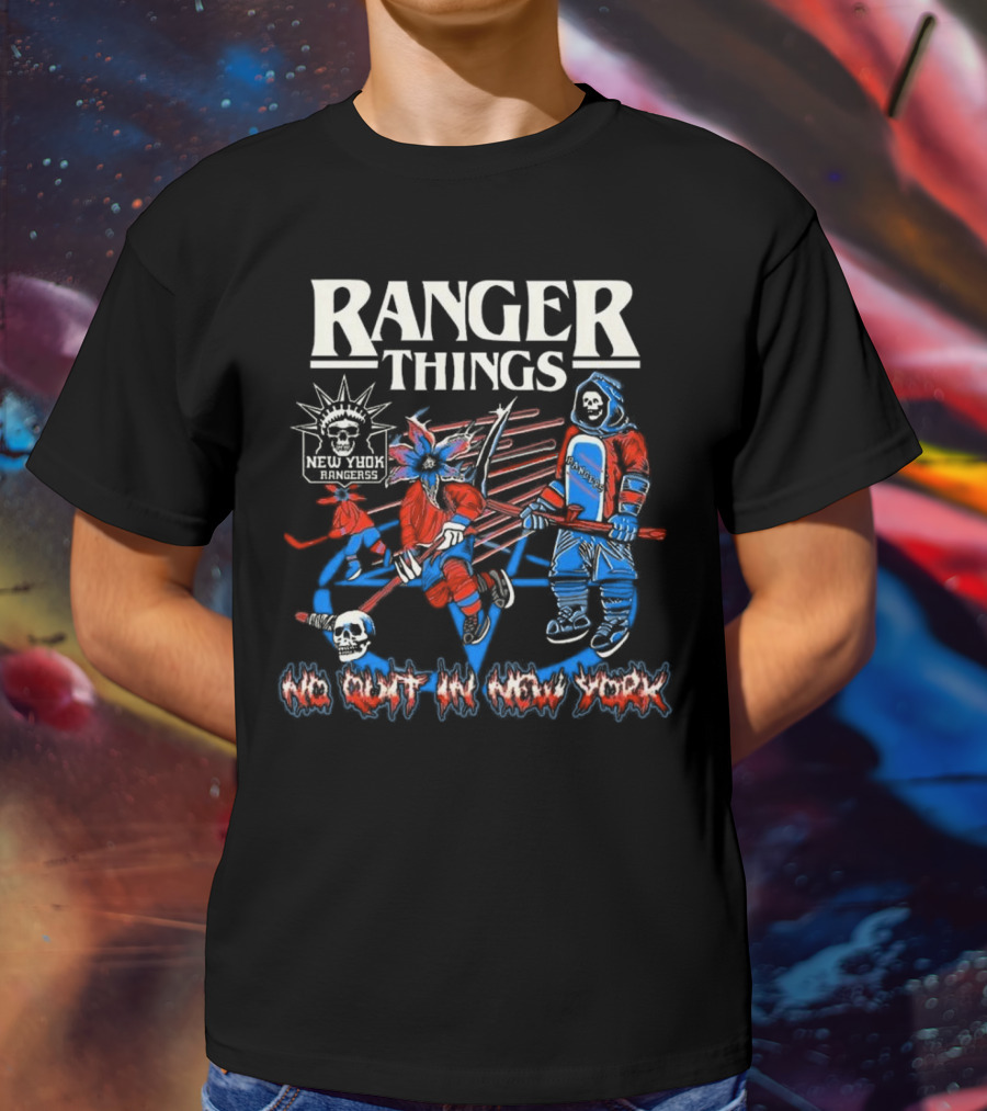 Ranger Things New York Rangers No Quit In New York Hockey T-Shirt