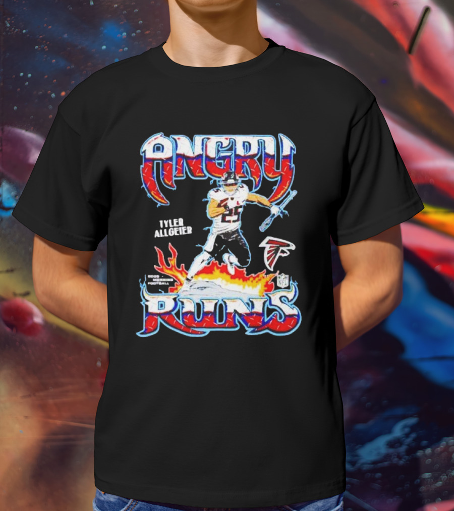 Angry Runs Atlanta Falcons Tyler Allgeier NFL Football T-Shirt