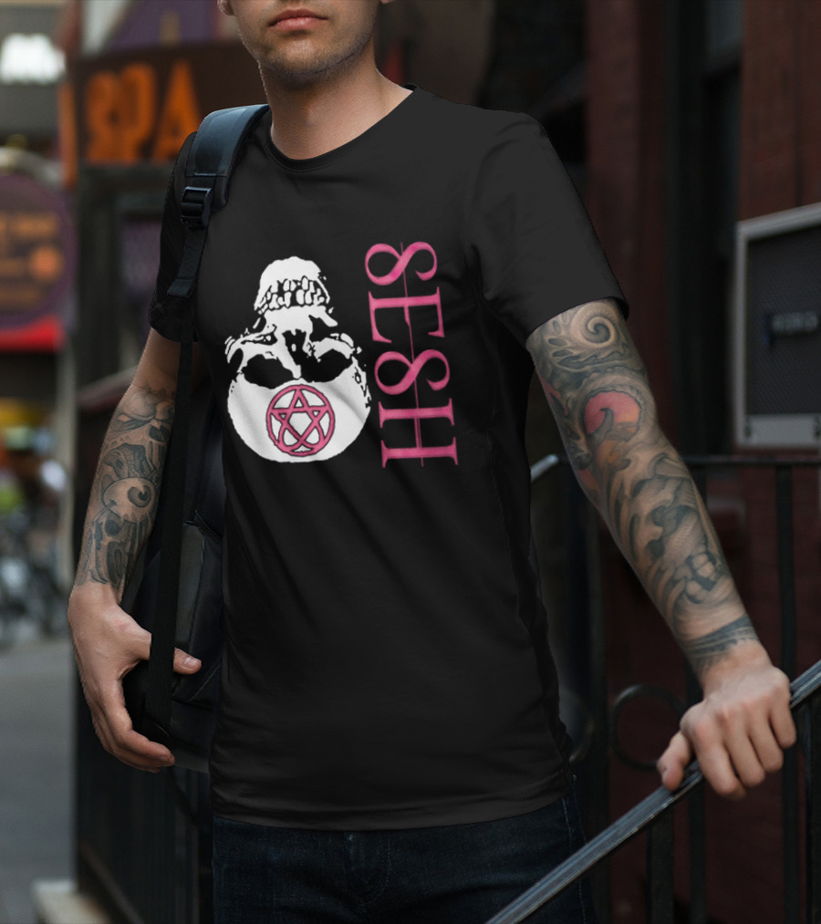 Teamsesh Merch Seshagram Skull Pentacle SESH T-Shirt