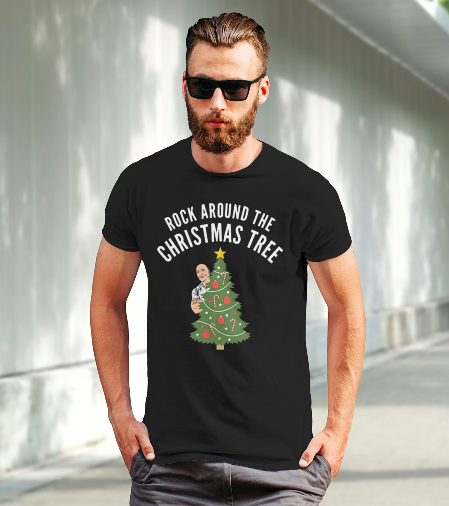 Rock Around The Christmas Tree Merry Christmas T-Shirt