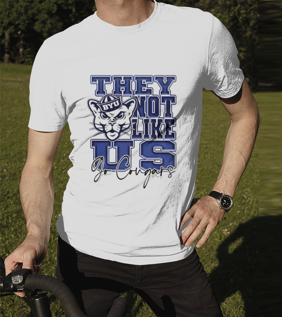 BYU Cougars They Not Like Us Go Cougars T-Shirt