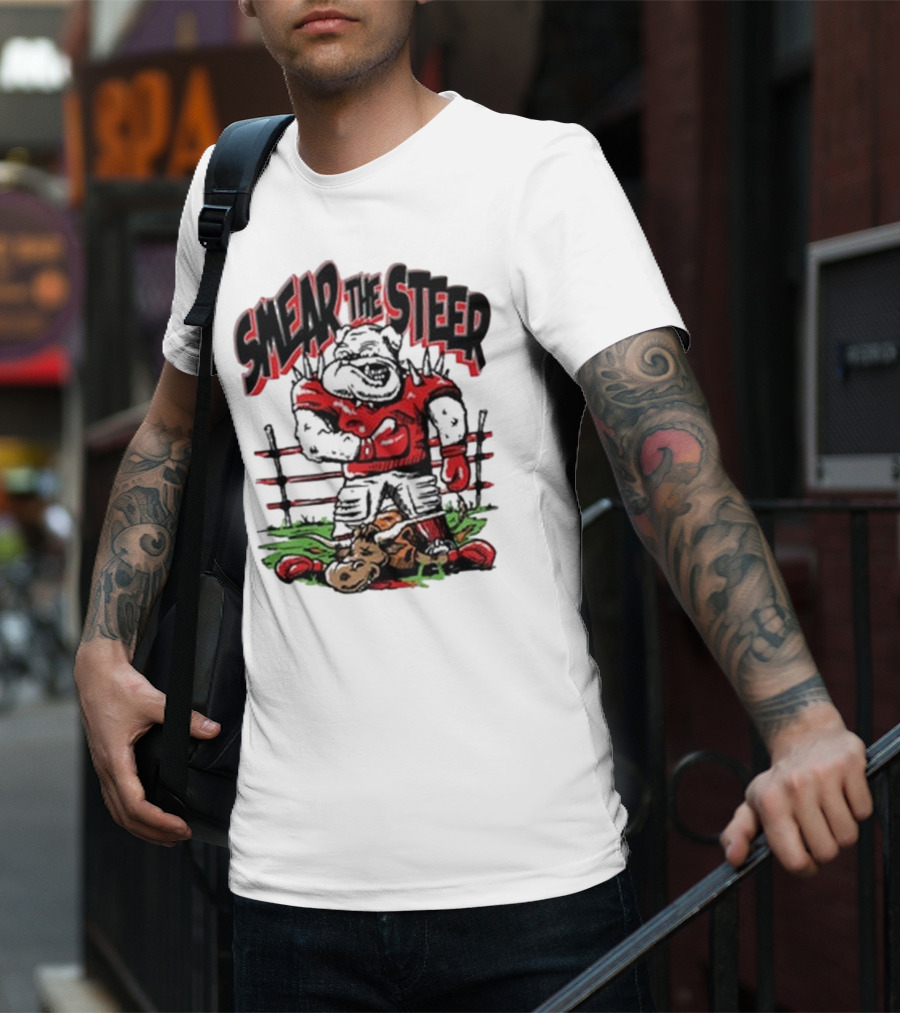 Georgia Bulldog Smear The Steer T-Shirt