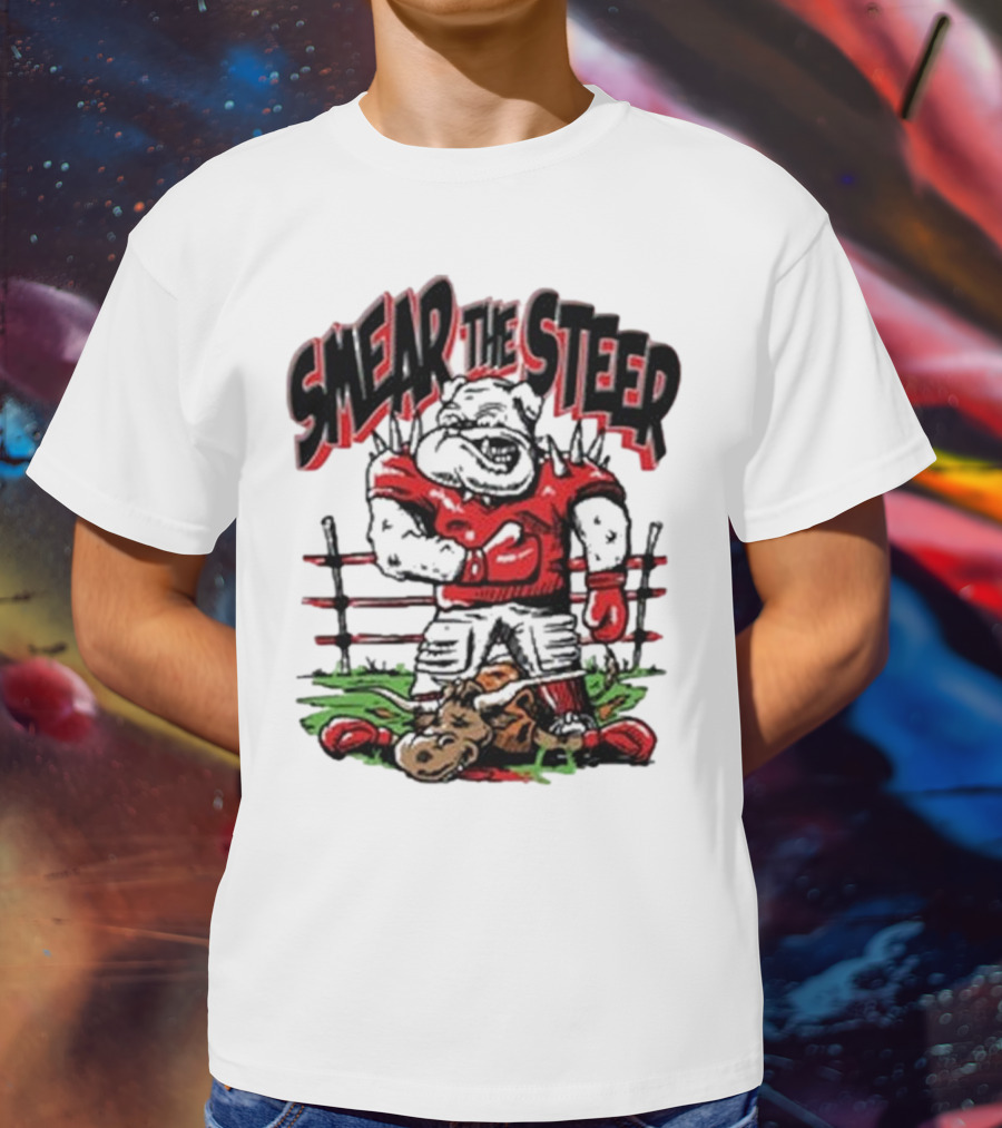 Georgia Bulldog Smear The Steer T-Shirt