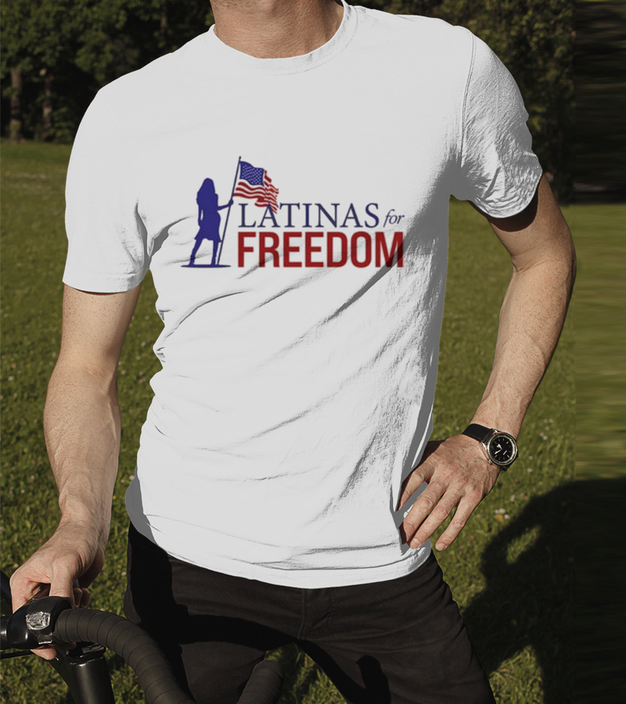 Latinas For Freedom American Flag T-Shirt