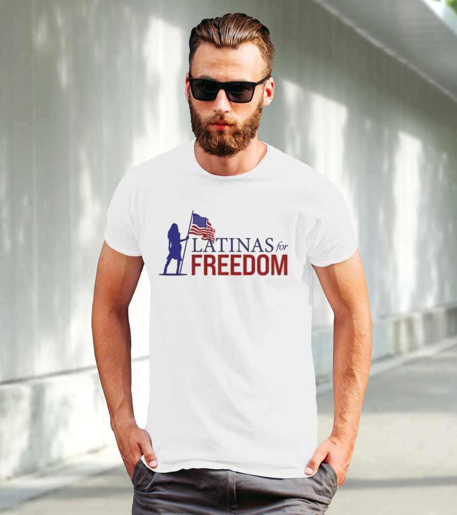 Latinas For Freedom American Flag T-Shirt