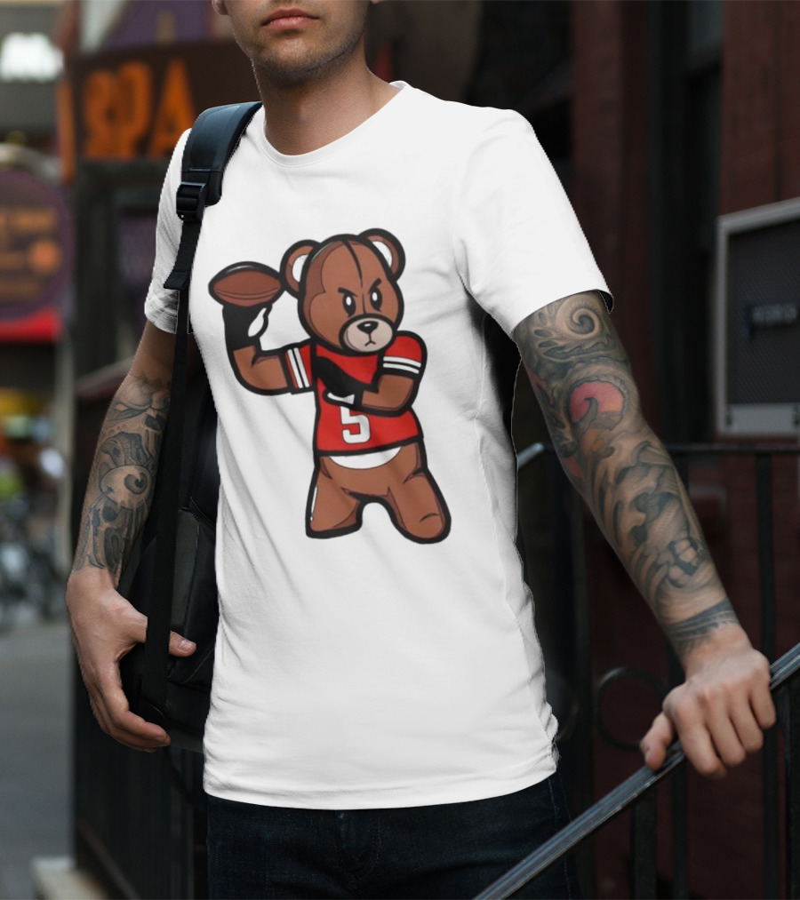 Louisville Teddy Bear Football Player Cartoon T-Shirt