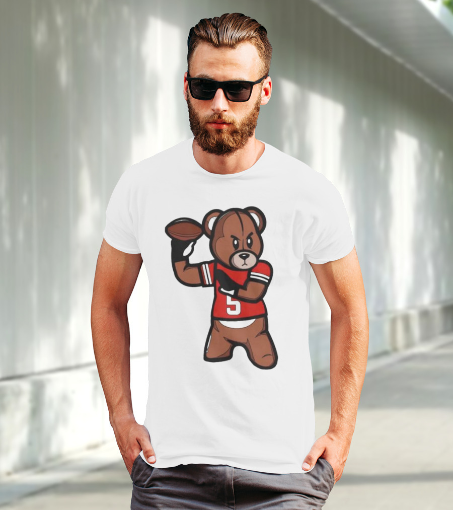 Louisville Teddy Bear Football Player Cartoon T-Shirt