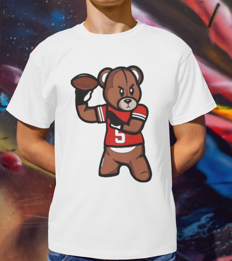 Louisville Teddy Bear Football Player Cartoon T-Shirt