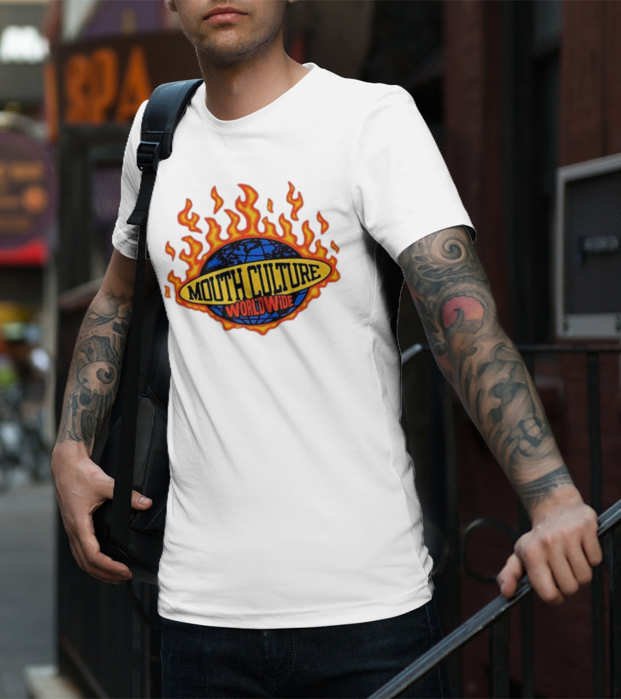 Mouth Culture Worldwide Flaming Globe T-Shirt