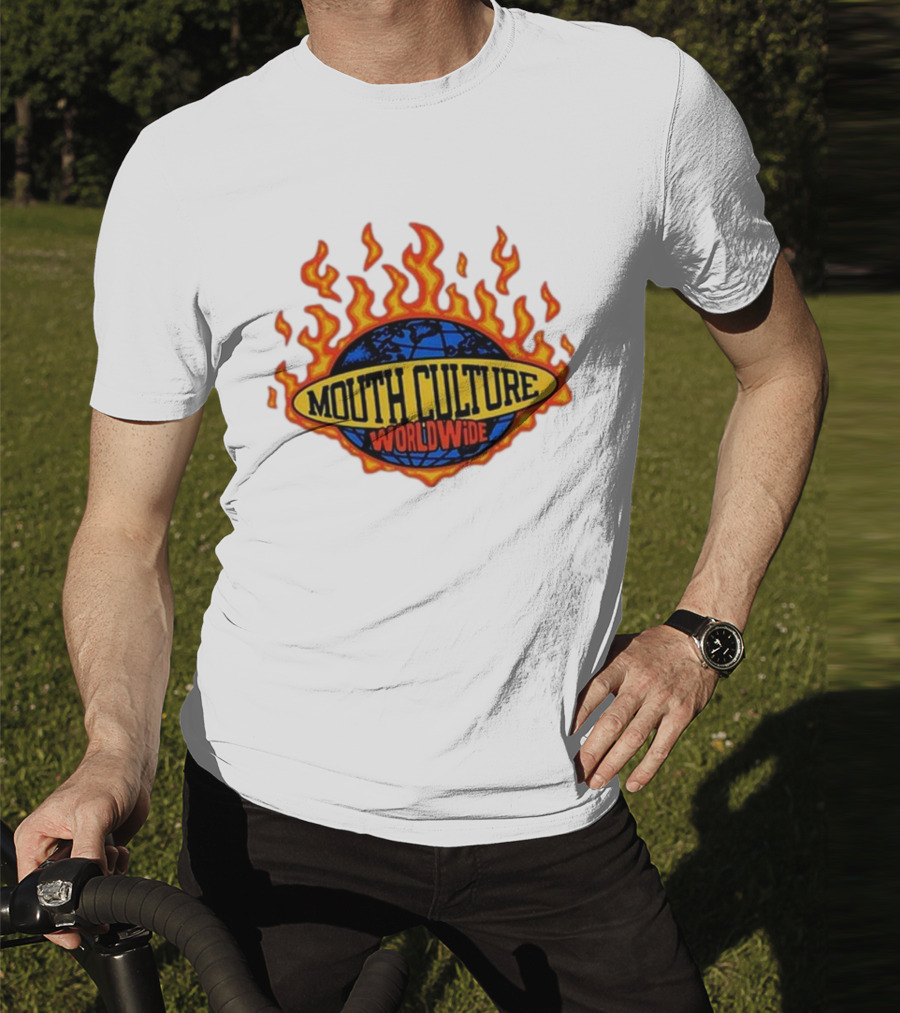 Mouth Culture Worldwide Flaming Globe T-Shirt