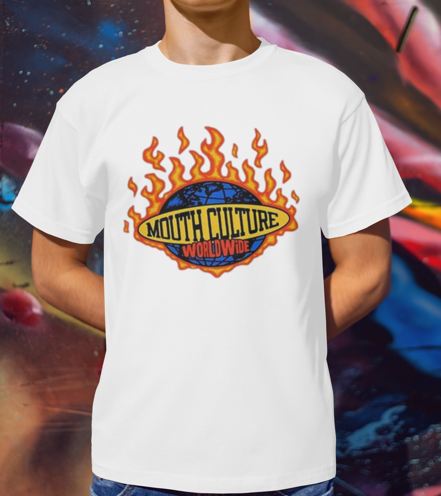 Mouth Culture Worldwide Flaming Globe T-Shirt