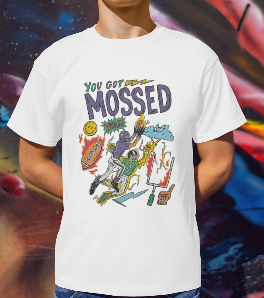 You Got Mossed Yeah Randy Moss Minnesota Vikings Football Catch T-Shirt