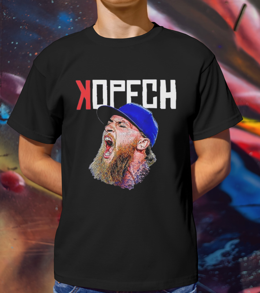 Michael Kopech Scream Yelling Illustration Blue Cap T-Shirt