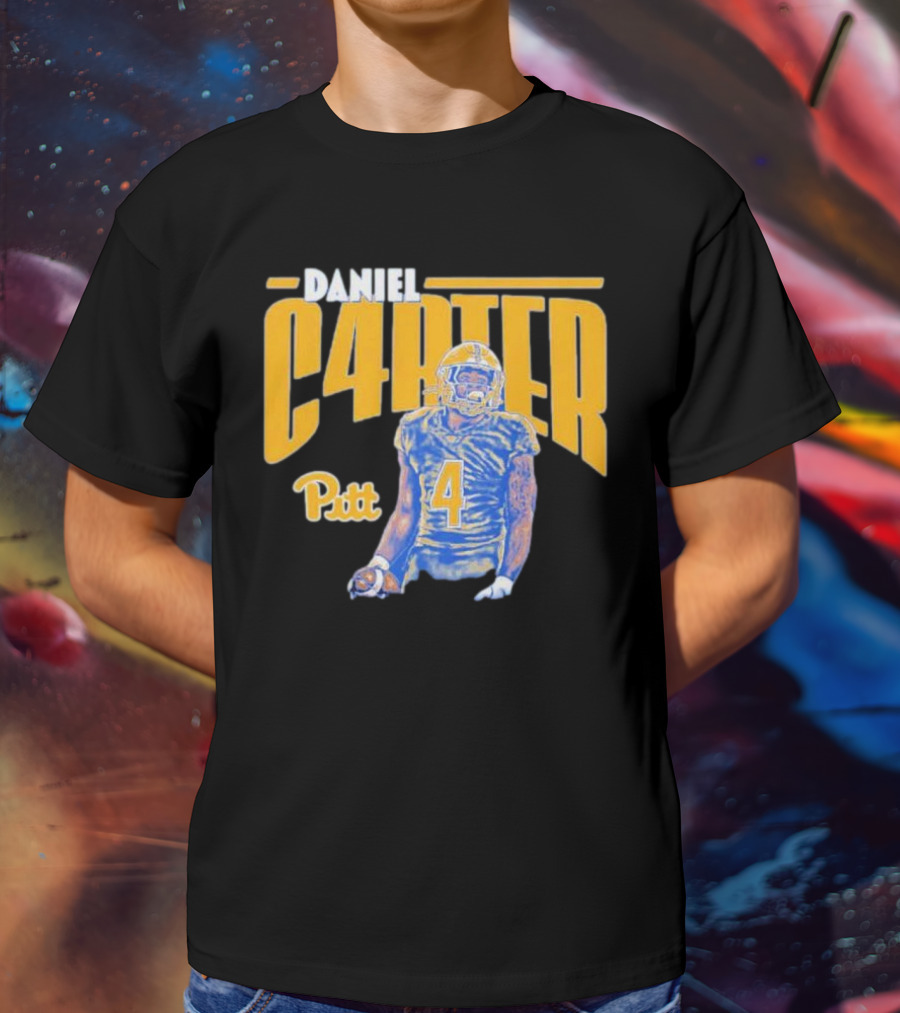 Daniel Carter Pitt Panthers Football Player Cartoon T-Shirt