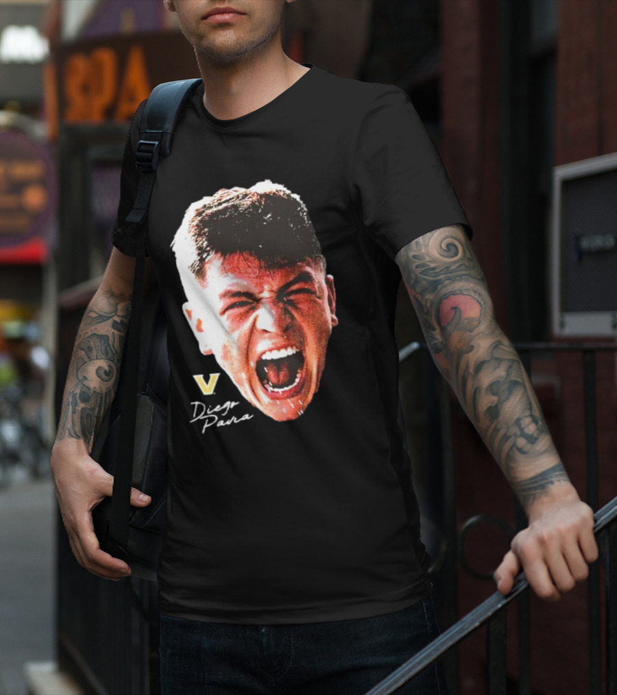 Diego Pavia Vanderbilt Commodores Signature Swag Head T-Shirt
