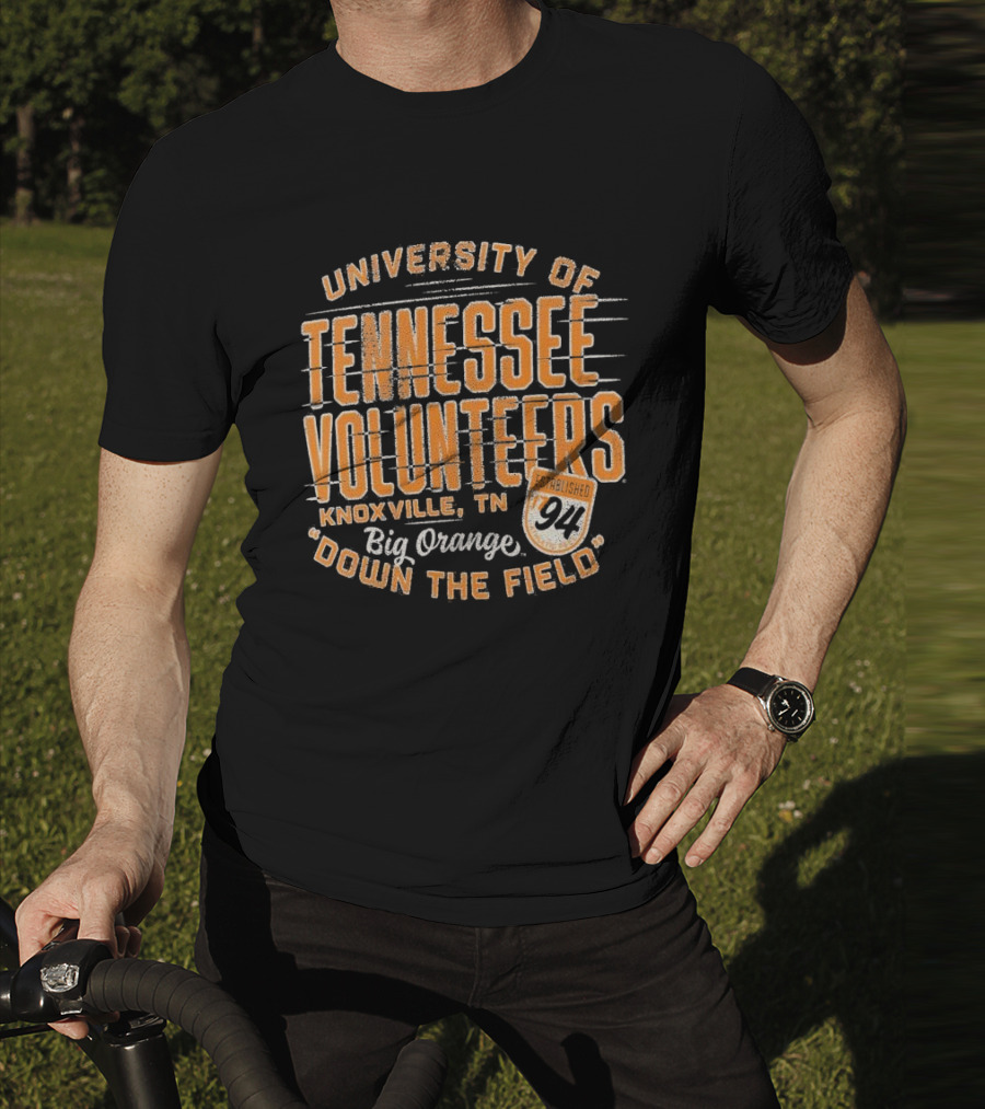 University Of Tennessee Volunteers Knoxville Big Orange Down The Field Established 94 T-Shirt