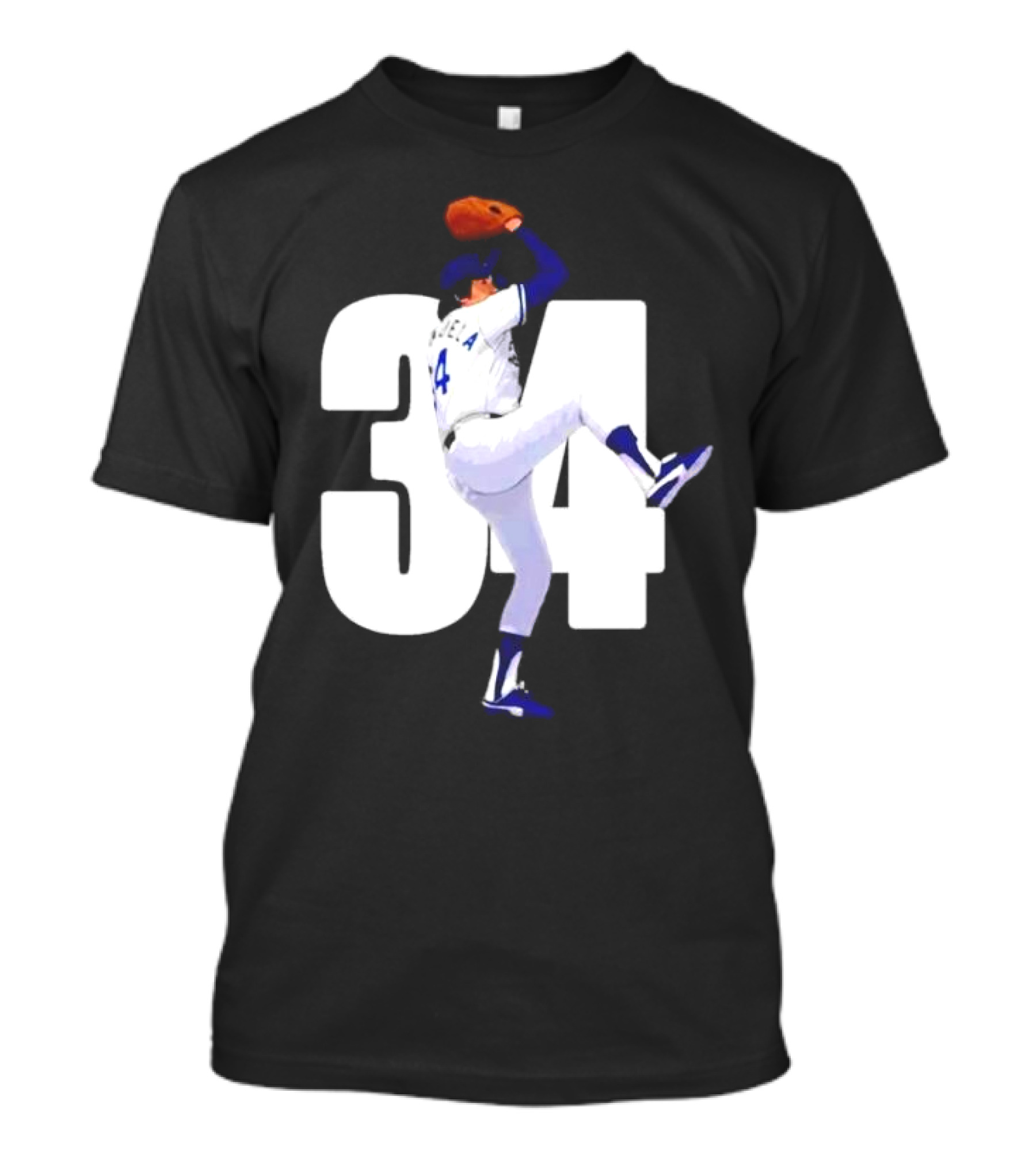 34 Fernando Valenzuela Pitcher Los Angeles Dodgers T-Shirt
