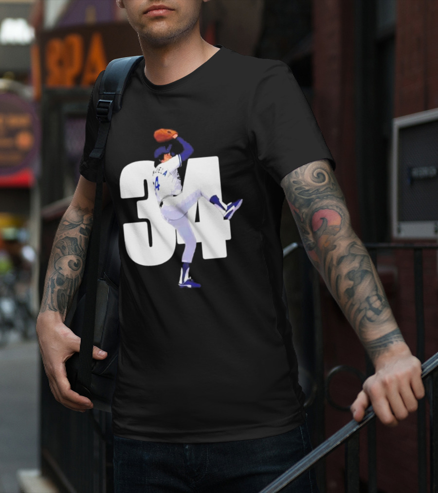 34 Fernando Valenzuela Pitcher Los Angeles Dodgers T-Shirt