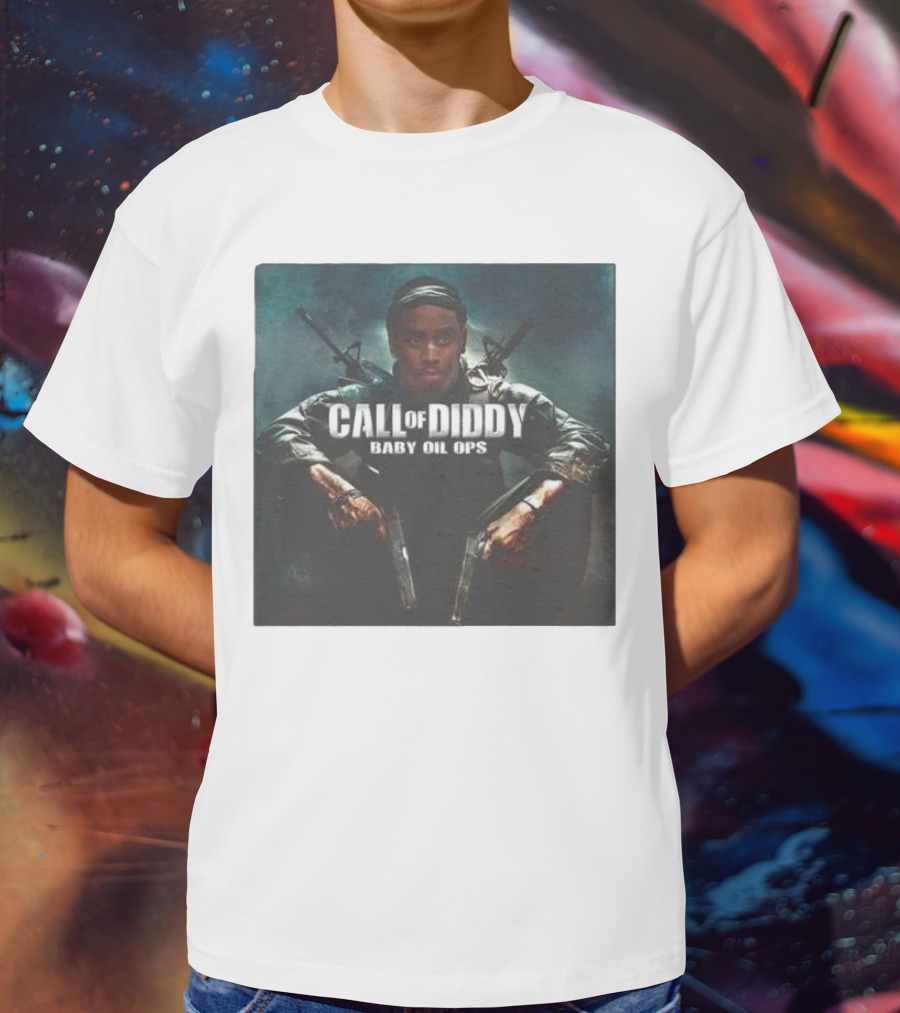 Call Of Diddy Baby Oil Ops Parody Game Soldier Image T-Shirt