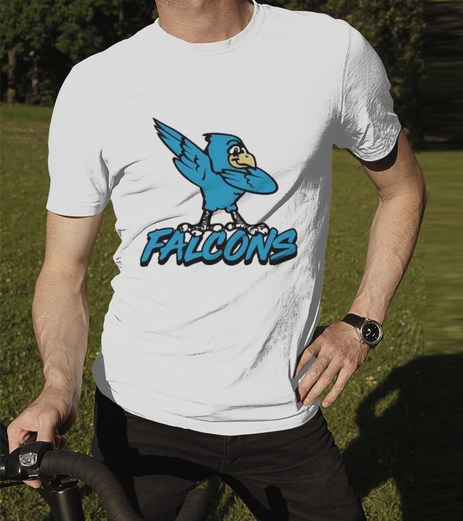 Ft Wright Falcons Mascot Dab Pose With Falcons Text T-Shirt