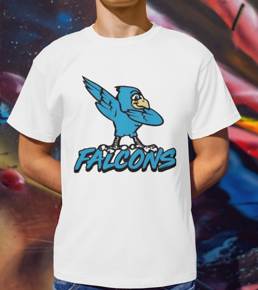 Ft Wright Falcons Mascot Dab Pose With Falcons Text T-Shirt