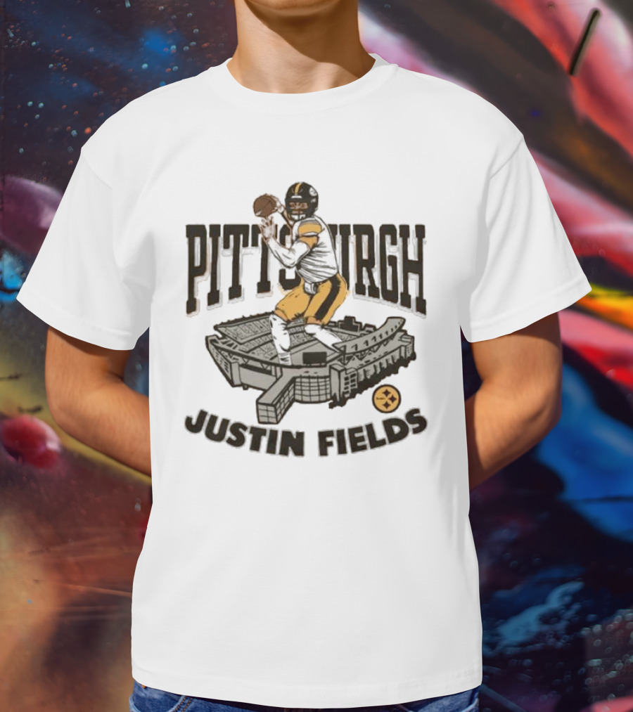Pittsburgh Steelers Justin Fields Player Stadium NFL Football T-Shirt