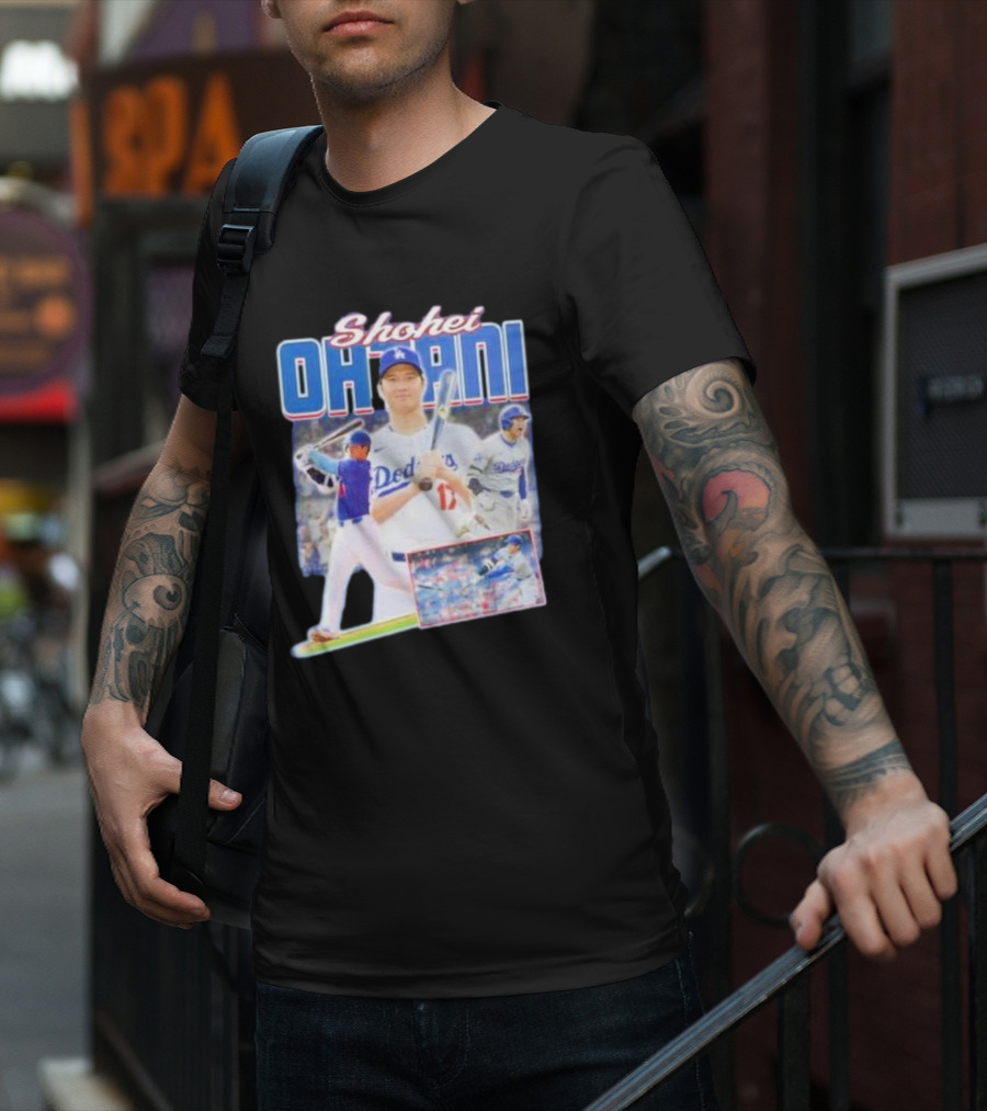 Shohei Ohtani Dodgers Baseball Collage T-Shirt