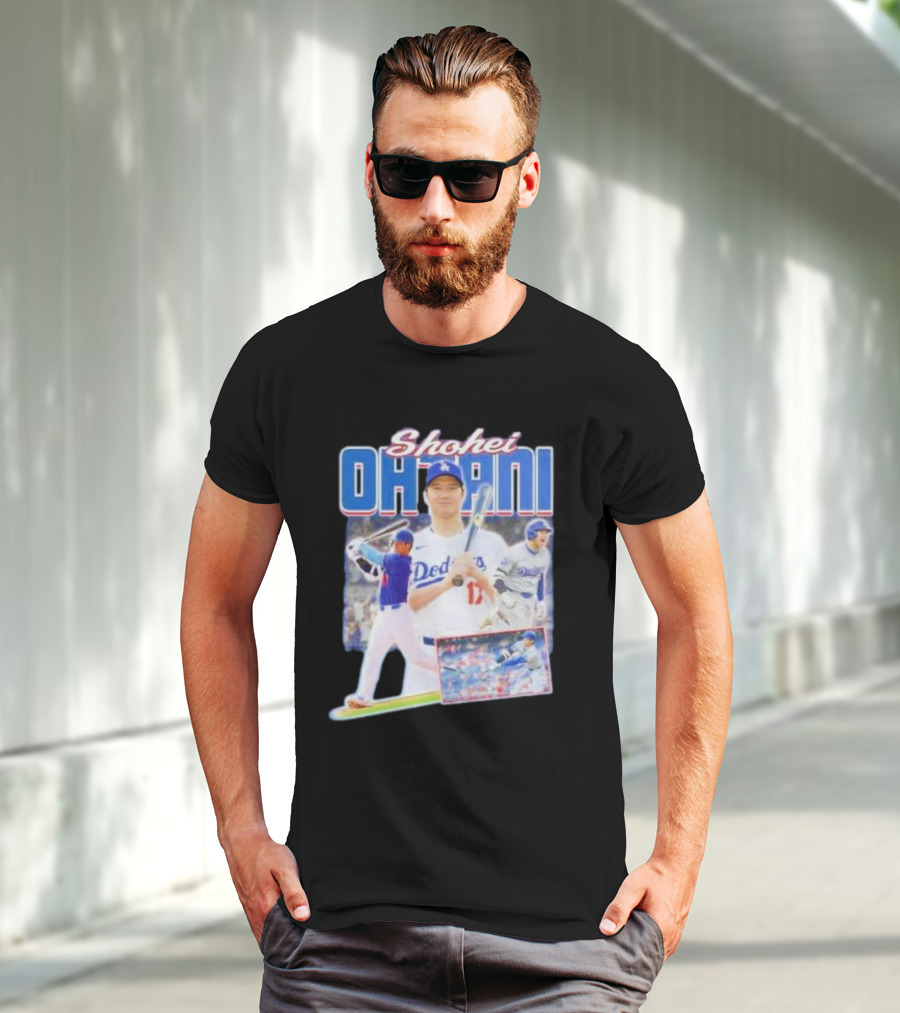 Shohei Ohtani Dodgers Baseball Collage T-Shirt